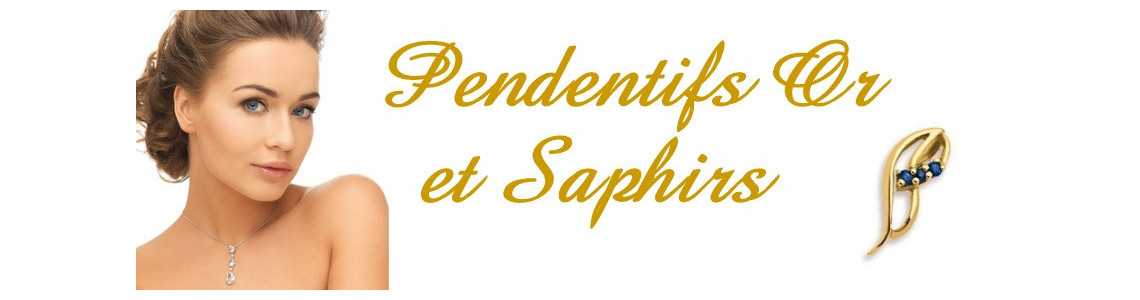 Pendentifs en or et saphirs