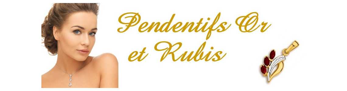 Pendentifs en or et rubis