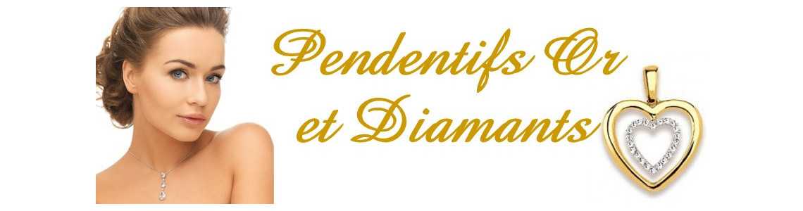 Pendentifs en or et diamants