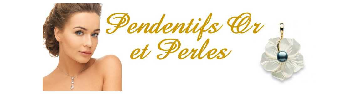 Pendentifs en or et perles de culture