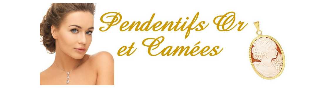 Pendentifs en or et camées