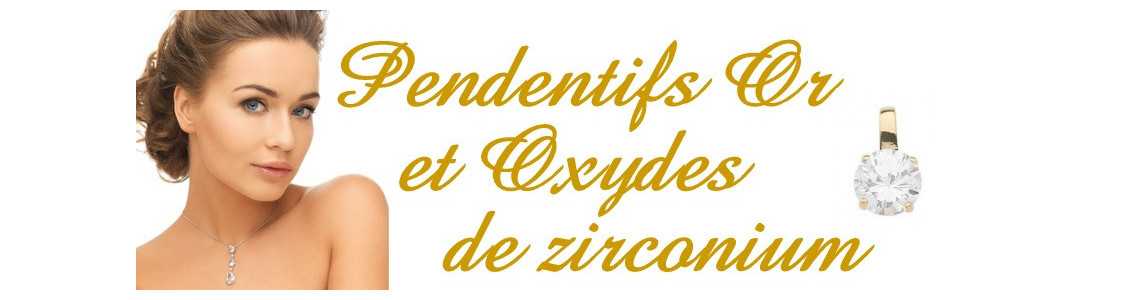 Pendentifs en or et oxydes de zirconium