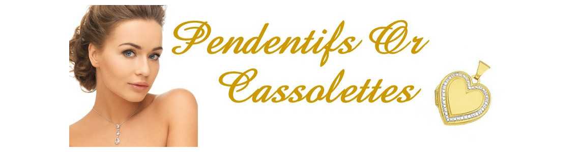 Pendentifs cassolettes en or