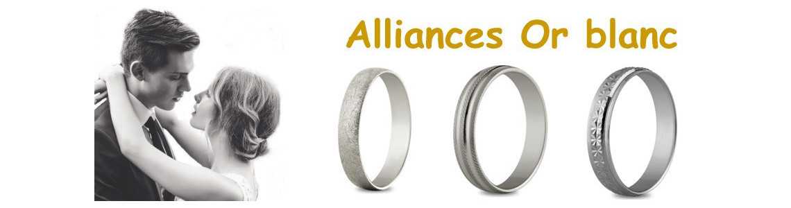 Alliances en or blanc