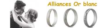 Alliances en or blanc