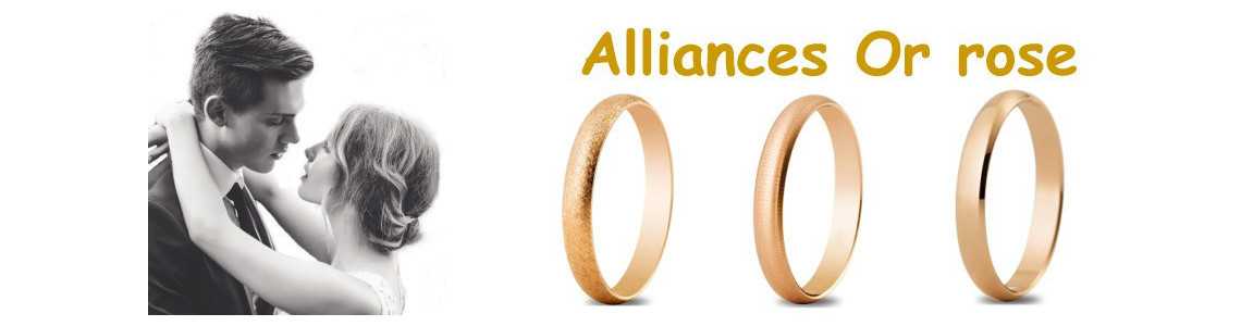 Alliances en or rose