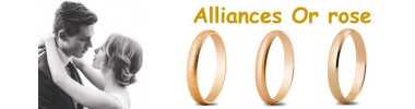 Alliances en or rose