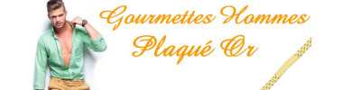 Gourmettes adulte plaqué or