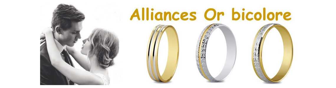 Alliances en or bicolore
