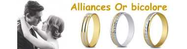 Alliances en or bicolore