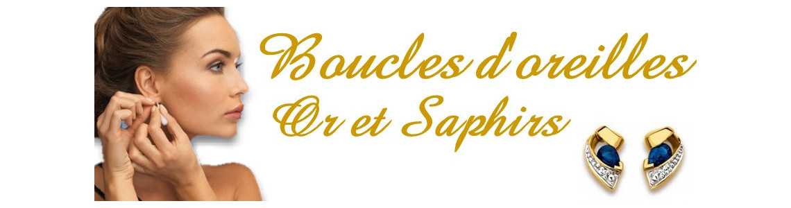 Boucles d'oreilles en or et saphirs