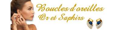 Boucles d'oreilles en or et saphirs