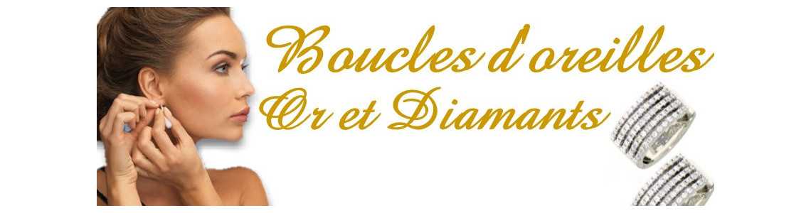 Boucles d'oreilles en or et diamants