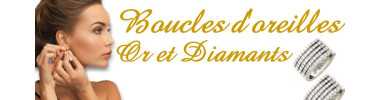 Boucles d'oreilles en or et diamants