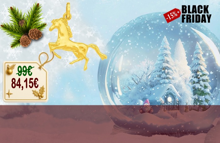 Pendentif cheval Or